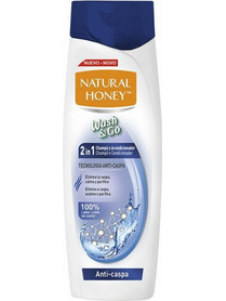 Wash & Go Natural Honey Σαμπουάν & Conditioner κατά της Πιτυρίδας για Ταλαιπωρημένα Μαλλιά 330ml
