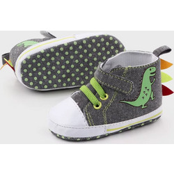 Childrenland Βρεφικά Sneakers Αγκαλιάς Ανθρακί Χακί D2399
