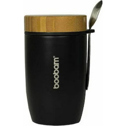 Boobam Δοχείο Φαγητού Θερμός Inox 500ml Μαύρο