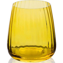 Hermia Ποτήρι Νερού Γυάλινo Κίτρινο 450ml 280TMA2012