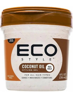 ECO Coconut Oil Gel Μαλλιών για Λάμψη Πολύ Δυνατό Κράτημα 236ml