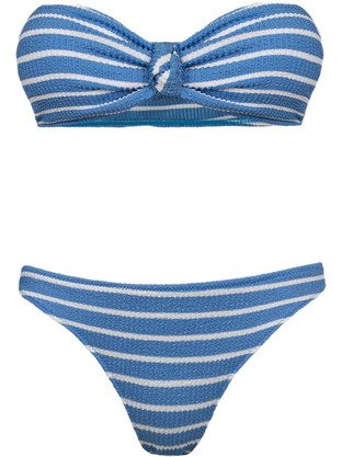 Rock Club Bikini Set Strapless Μπλε BP-5008