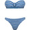 Rock Club Bikini Set Strapless Μπλε BP-5008
