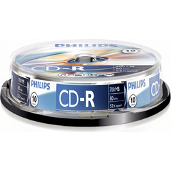 Philips CR7D5NB10/00 Εγγράψιμα CD-R 52x 700MB Cake Box 10τμχ