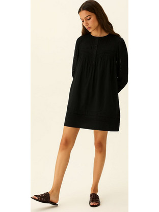 Des Petits Hauts Mini Καθημερινό Φόρεμα Μαύρο 1E250488