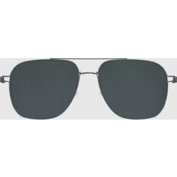 Lindberg 8210 U16 Ανδρικά Γυαλιά Ηλίου Aviator Μεταλλικά Ασημί με Μαύρο Φακό