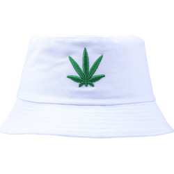 Ghetto Maple Leaf Ανδρικό Καπέλο Bucket Υφασμάτινο Λευκό