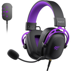 Havit H2002C Gaming Headset Over Ear Black Purple