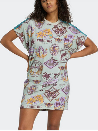 Adidas x Farm Commercial Mini Καλοκαιρινό Αθλητικό Φόρεμα Γαλάζιο JL7003