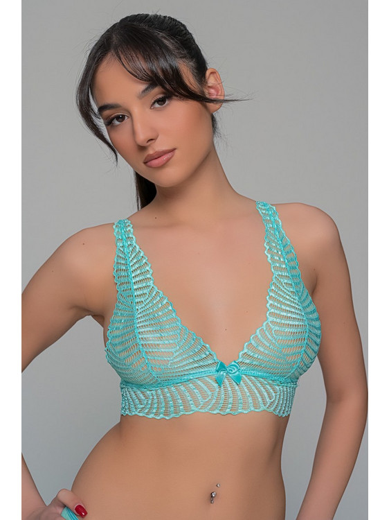 Milena By Paris Bralette χωρίς Μπανέλα Τιρκουάζ 10202