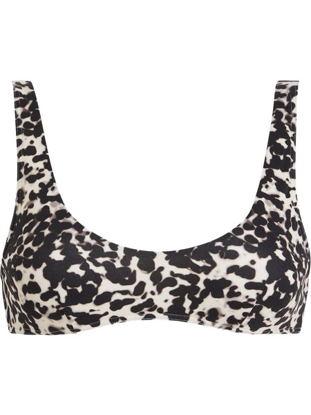Calvin Klein Bikini Top Μπουστάκι Animal Print Μπεζ Μαύρο KW0KW02489-0GM