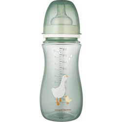 Canpol Βabies Easy Stars Goose Πλαστικό Μπιμπερό με Θηλή Σιλικόνης κατά των Κολικών 12m+ Mint Green 300ml