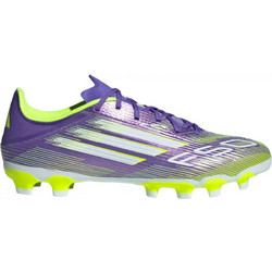 Adidas F50 League MG JH7728 Ποδοσφαιρικά Παπούτσια με Τάπες Μωβ Lime