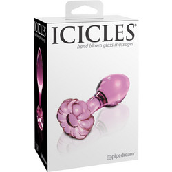 Pipedream Icicles No 48 Hand Blown Glass Πρωκτική Σφήνα Ροζ PD2948-00