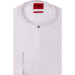 Hugo Ανδρικό Πουκάμισο Βαμβακερό Μακρυμάνικο Slim Fit Λευκό 50544949-199