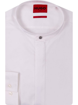 Hugo Ανδρικό Πουκάμισο Βαμβακερό Μακρυμάνικο Slim Fit Λευκό 50544949-199