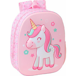 Safta Unicorn Σχολική Τσάντα Πλάτης Νηπιαγωγείου Ροζ 622547890