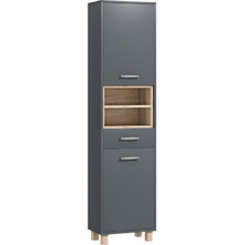 HOMCOM Στήλη Μπάνιου Δαπέδου Ξύλινη 834-748V80GY