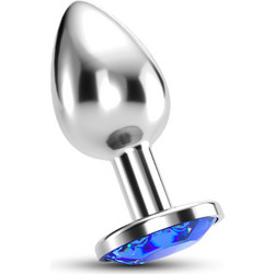 Crushious Bijou Small Πρωκτική Σφήνα Diamond Plug 7cm Ασημί Μπλε