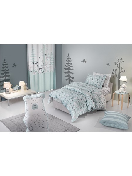 Guy Laroche Forest Mist Σετ Παιδική Παπλωματοθήκη Μονή Βαμβακερή 165x255 Πράσινο Mint