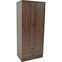 Ankor Δίφυλλη Ντουλάπα Ρούχων Καρυδί 80x52x190cm 849116