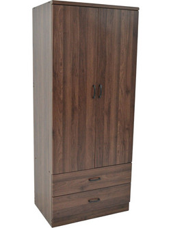 Ankor Δίφυλλη Ντουλάπα Ρούχων Καρυδί 80x52x190cm 849116