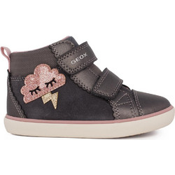 Geox Gisli Παιδικά Sneakers Μποτάκια Μαύρα Ροζ B561MD022NFC9002