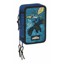 Safta How To Train Your Dragon Κασετίνα Γεμάτη με 3 Θήκες Μπλε S2460804