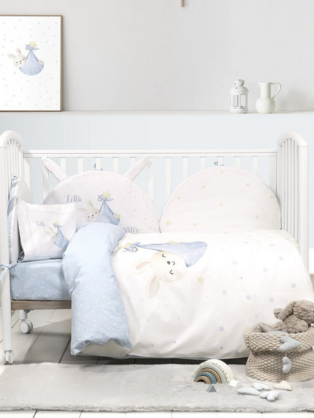 Nima Little Mister Πάντα Κούνιας Λευκό Γαλάζιο 40x200cm