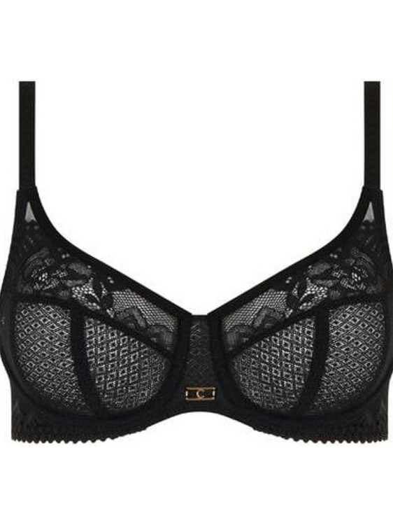 Chantelle Σουτιέν Balconette με Ελαφριά Ενίσχυση με Μπανέλα Μαύρο C13XMU