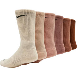Nike Everyday Plus Ανδρικές Κάλτσες Ψηλές Μπεζ Εκρού Σομόν Ροζ Ταμπά Καφέ 6Pack SX6897-904