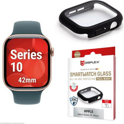 Displex Full Body Πλαστική Θήκη με Προστασία Οθόνης για Apple Watch 10 42mm Μαύρη