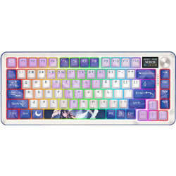 Redragon K708AK-RGB-PRO Ασύρματο Μηχανικό Gaming Πληκτρολόγιο TenKeyLess με Suluo Διακόπτες RGB White
