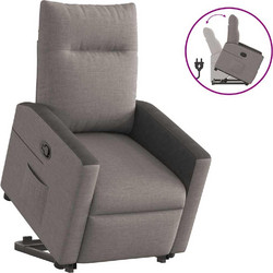 vidaXL Πολυθρόνα Relax με Υποπόδιο Ανακλινόμενη Γκρι 3324057