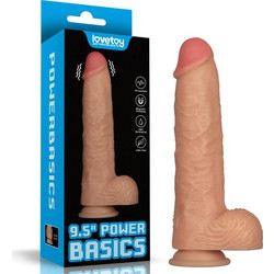 Lovetoy Power Basics 9.5" Vibrator Ρεαλιστικός Δονητής 24.3cm Flesh