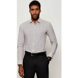 Hugo Ανδρικό Πουκάμισο Βαμβακερό Μακρυμάνικο Slim Fit Λευκό 50562169-602