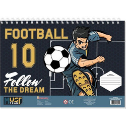 Must Football Follow The Dream Μπλοκ Ζωγραφικής A4 40 Φύλλων με Αυτοκόλλητα 586616