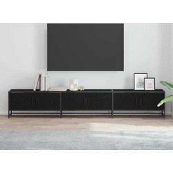 vidaXL Έπιπλο Τηλεόρασης Μοριοσανίδα Μαύρο Μ240xΠ35xΥ41cm 3402490