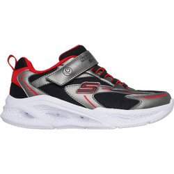 Skechers Glow Παιδικά Sneakers Μαύρα Κόκκινα Ασημί 401497L-GURD