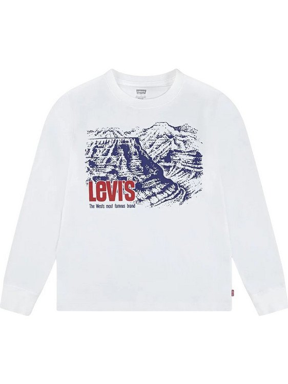Levi's Παιδικό T-Shirt Μακρυμάνικο Λευκό 8EN992-W0E