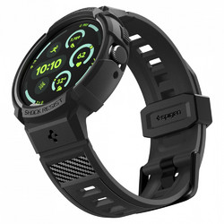 Spigen Rugged Armor PRO Θήκη Σιλικόνης με Λουράκι για Google Pixel 4 41mm Μαύρη