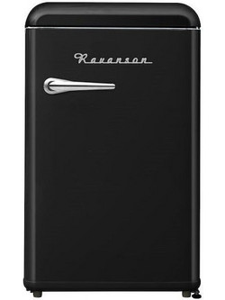 Ravanson LKK-120ERB Retro Ψυγείο Mini Bar 118lt Υ86xΠ54.5xΒ58.5cm Μαύρο