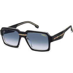 Carrera CA15S 7C508 Ανδρικά Γυαλιά Ηλίου Τετράγωνα Κοκάλινα Μαύρα με Μπλε Φακό