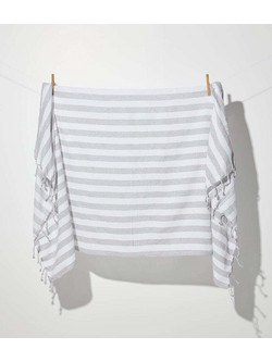 Pennie Chevron Πετσέτα Παρεό Θαλάσσης Γκρι 90x170cm 380283-13