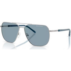 Armani Exchange AX2057S 602080 Ανδρικά Γυαλιά Ηλίου Aviator Μεταλλικά Ασημί με Μπλε Φακό