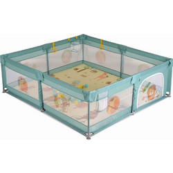 Moni GameZone Τετράγωνο Πάρκο με Στρώμα & Δίχτυ Πράσινο Mint