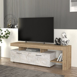 Megapap Έπιπλο Τηλεόρασης Μοριοσανίδα Oak Μ160xΠ40xΥ53cm Acnes GP042-0242,4