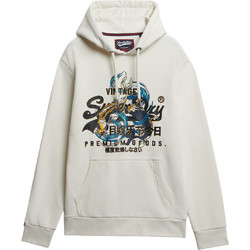 Superdry Ανδρικό Αθλητικό Φούτερ με Κουκούλα Λευκό M2014236A-39E