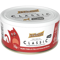 Princess Premium Classic with Pacific Tuna, Rice & Vannamei Shrimp in Jelly 70gr