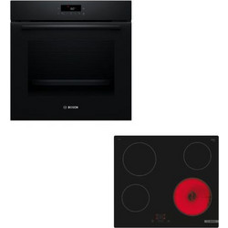 Bosch Φούρνος Ηλεκτρικός Άνω Πάγκου 71lt 59.4cm HBA572BB4 με Κεραμικές Εστίες PKE61RBA2E